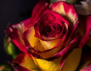 A captivating bouquet of roses, ranging various color in the play of light