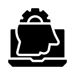 virtual assistant glyph icon