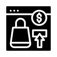 online shopping glyph icon