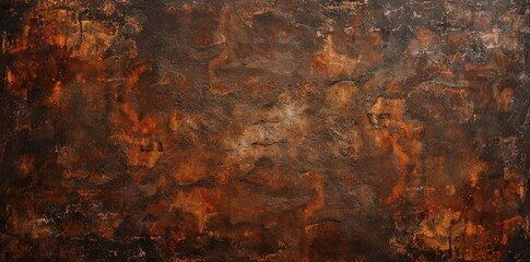 A painting featuring brown and black hues displayed on a wall, adding a contemporary touch to the rooms decor.