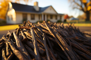 Licorice in the Front Yard of the House - obrazy, fototapety, plakaty