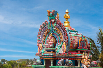 Beautiful Lord Ganesha temple in tamilnadu	
 - obrazy, fototapety, plakaty