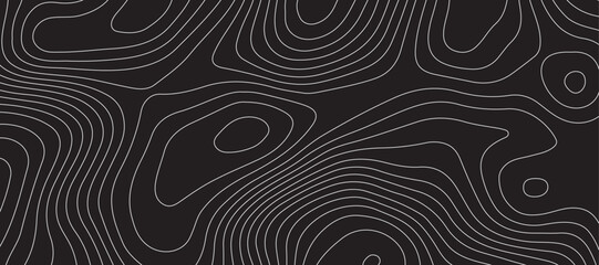 Abstract background with topographic contour map with geographic line map .black wave paper curved reliefs abstract background .vector illustration of topographic line contour map design.