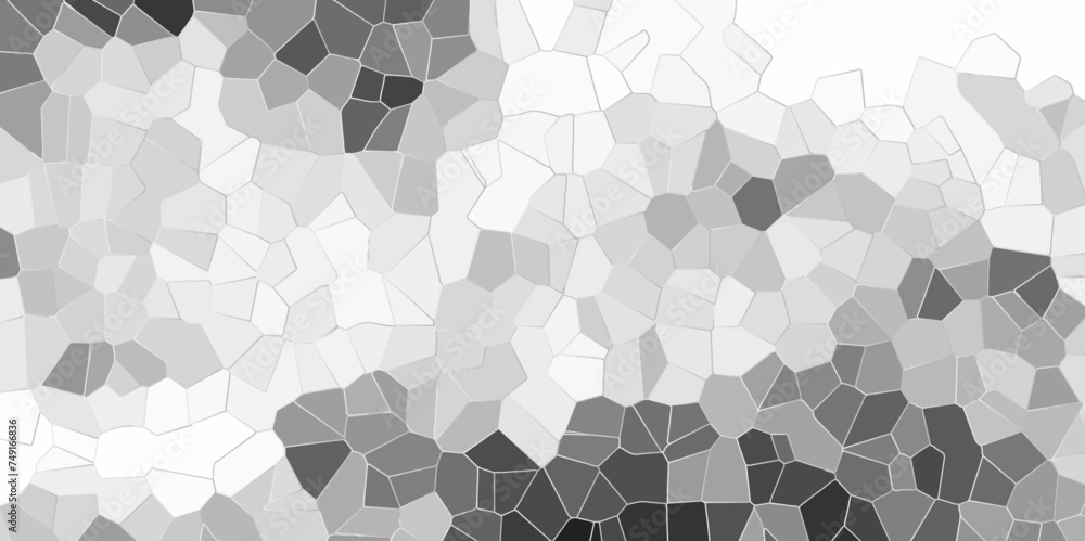Poster abstract white and gray broken stained glass background design with line. geometric polygonal backgr