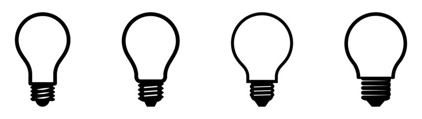 Light Bulb icon set, Idea icon symbol EPS 10 vector