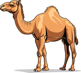 camel desert middle east vector illustration white background editable