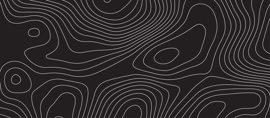 Abstract background with topographic contour map with geographic line map .black wave paper curved reliefs abstract background .vector illustration of topographic line contour map design.