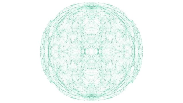 Animation Of Globe And Network Of Connections On White Background