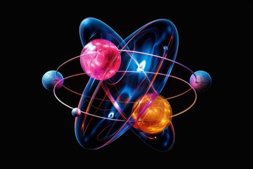 Atomic nucleus electrons neutrons protons.