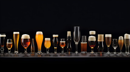 A Global Array of the Art of Beer Glasses: Diverse Styles and Aromatic Brews