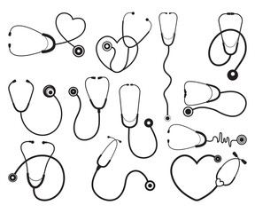 Stethoscope Vector, Heart Stethoscope, Nurse Clipart, Heart, Nurse Life, Stethoscope Vector, Stethoscope Cut File Digital Download