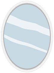 Oval Mirror Illustration