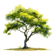 Watercolor Tree, Watercolor Plants
