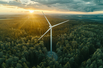 Wind turbines generating clean energy