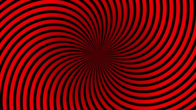 Abstract pop art retro red color graphic design animation. Black background 4k video. 