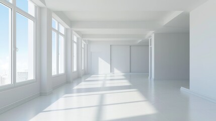 empty room light window old house, tone pastel