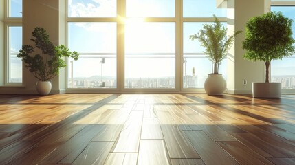 Fototapeta premium empty room light window old house, tone pastel