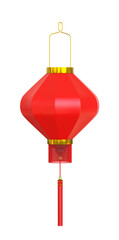 Red Chinese lanterns or Red hanging lantern traditional asian decor. © POSMGUYS