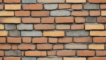 Obraz premium Faded Brickwork Seamless Texture Background. AI Generated 