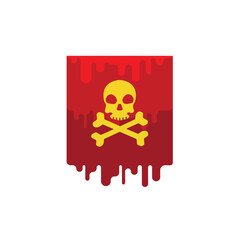 warning sign on white background