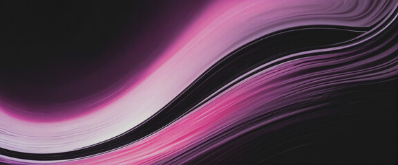 Purple pink white black grainy gradient background abstract glowing color wave on dark backdrop noise texture banner header design