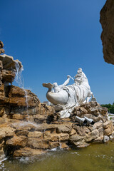 Fragment of the Neptune Fountain in the Schoenbrunn Palace Park