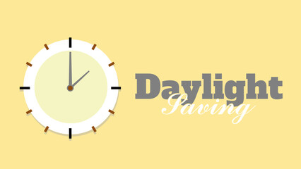 Vector illustration of a Banner for Change your clocks message for Daylight Saving Time.