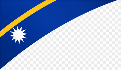 Obraz premium Nauru flag wave isolated on png or transparent background vector illustration.