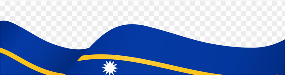 Nauru flag wave isolated on png or transparent background vector illustration.