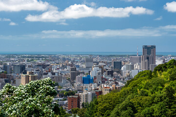 Obraz premium 卯辰山から眺める金沢市街