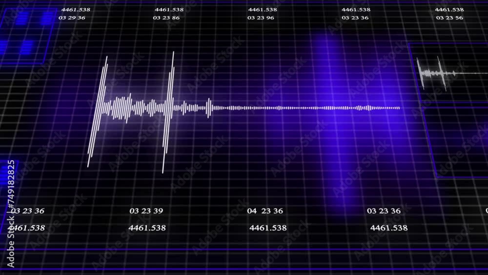 Poster audio colorful equalizer. abstract background for use with music videos. visual graphic animation of