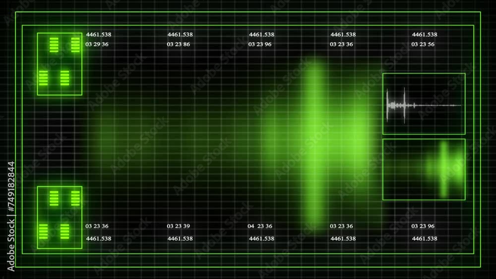 Poster audio colorful equalizer. abstract background for use with music videos. visual graphic animation of