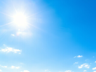 Naklejka na ściany i meble blue sky with sun