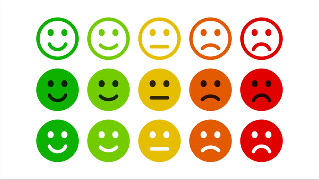 Customer Satisfaction Score Feedback Scale Emoticon.
