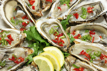 very fresh Korean oyster. korea food
