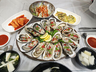 very fresh Korean oyster. korea food