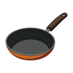 Kitchen Pan Illustration on White Background