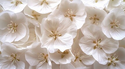 Fototapeta na wymiar White flowers background. Macro of white petals texture. Soft dreamy image