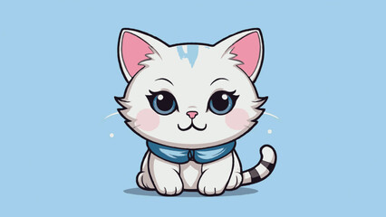 Obraz premium logo of a cute kitten