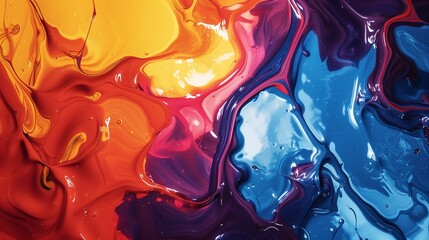 Colorful abstract liquid glass fluid painting texture background