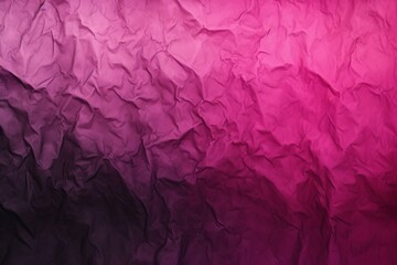 Crumpled gradient paper texture in shades of pink and purple, ideal for artistic backgrounds.
