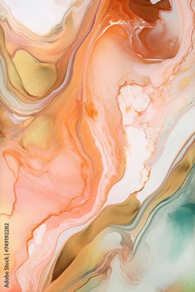 Wall mural abstract background of vivid cream and white color mixing with different tints creating uneven surfa