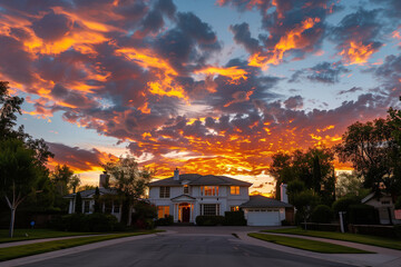 a beautiful house in a suburb