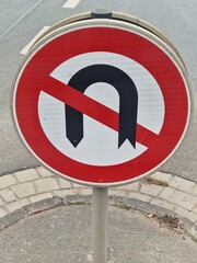 Verkehrsschild - Wenden verboten