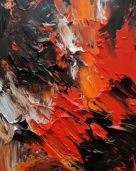 unusual red white black acrylic abstraction. beautiful background. modern Art