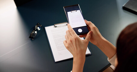 Taking Document Paper Photo