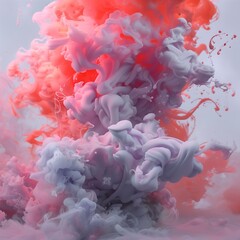 Fototapeta premium Dreamy colorful skies wallpaper, Soft Ethereal Dreamy Smoke Background with Copy Space. Colored clouds smoke Abstract background with clouds of smoke.