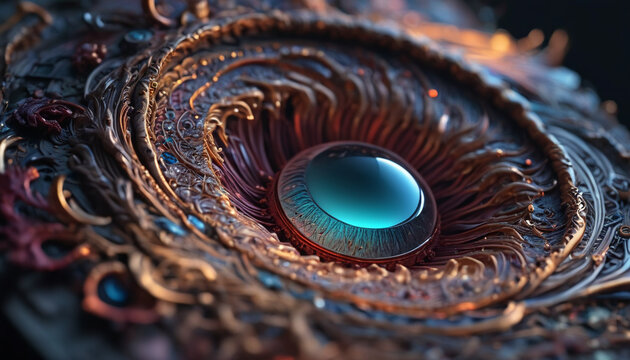 Artistic rendition of Sauron's crystalline eye, generative AI