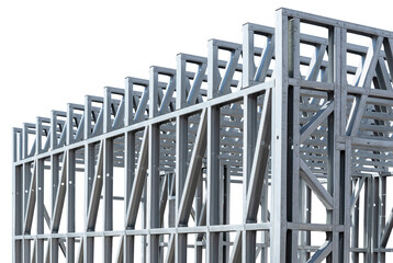 Steel Frames of A Building Under Construction