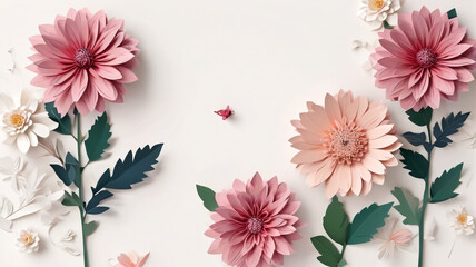 
Floral-themed letter paper, postcards, generative AI